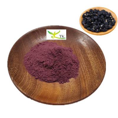 100% Doğal Çinli Siyah Goji Berry Tozu Siyah Wolfberry Meyve Ekstraktı 1% ~ 25% Antosiyanin