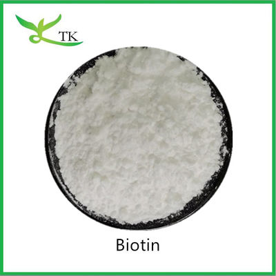 Toptan Fiyat Gıda Kaliteli Saf Biotin Tozu 1% 98% Vitamin H Tozu Saç Büyümesi